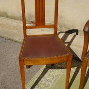 Matching Art Deco seats: 1 bridge armchair and 2 chairs.