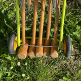 Wooden croquet game