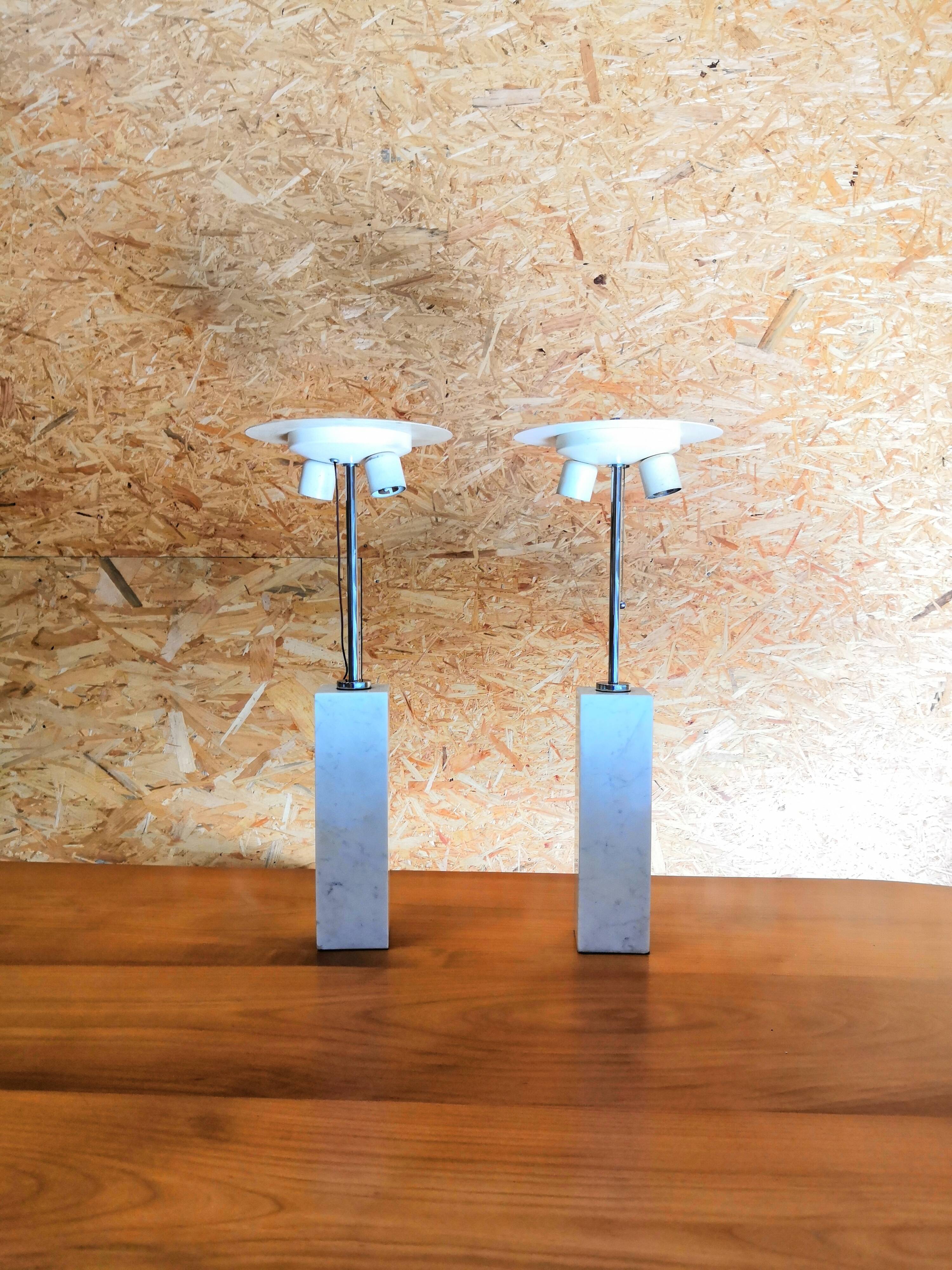 Florence Knoll lamps in square marble, Knoll International 1960