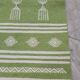 Handmade handmade green and white kilim carpet 60x95cm