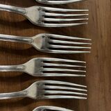 Ensemble de 6 fourchettes en métal argenté
