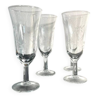 Vintage champagne flutes