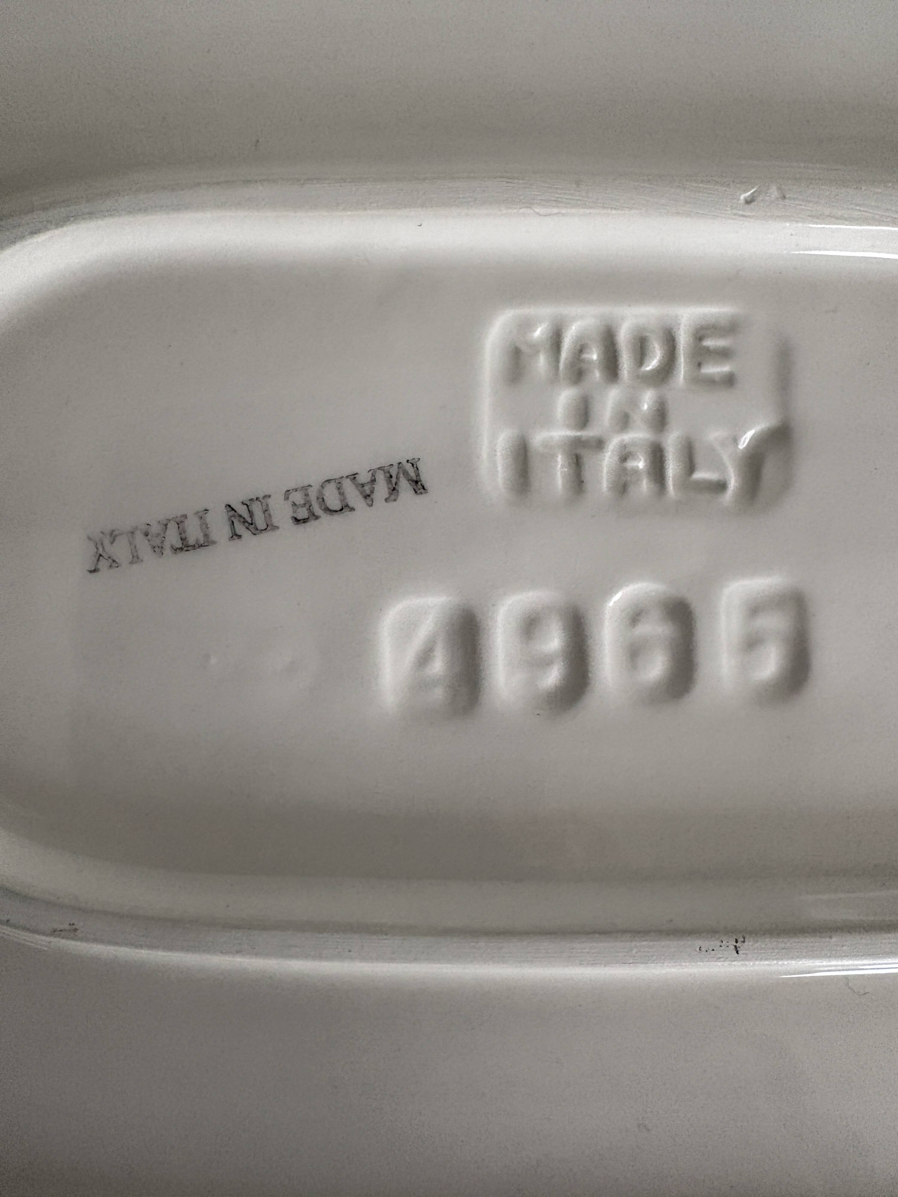 Vintage White Ceramic Asparagus Dish