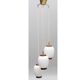 Bent Karlby "China" pendant lights, 3 lights, teak and glass, Lyfa, Denmark, 1960.