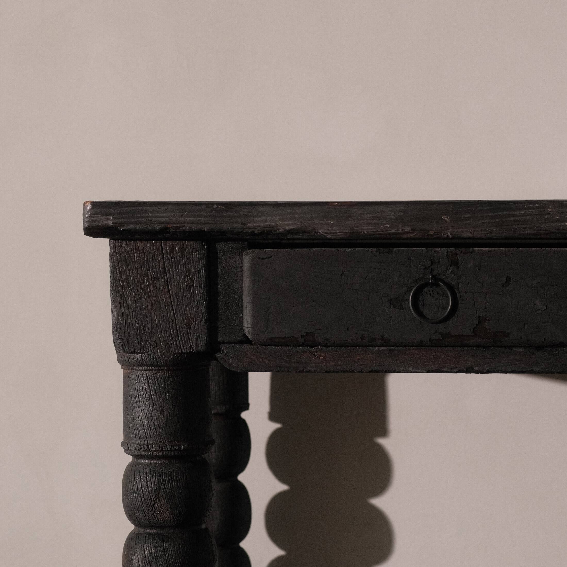 Console table in Shou Sugi Ban finish