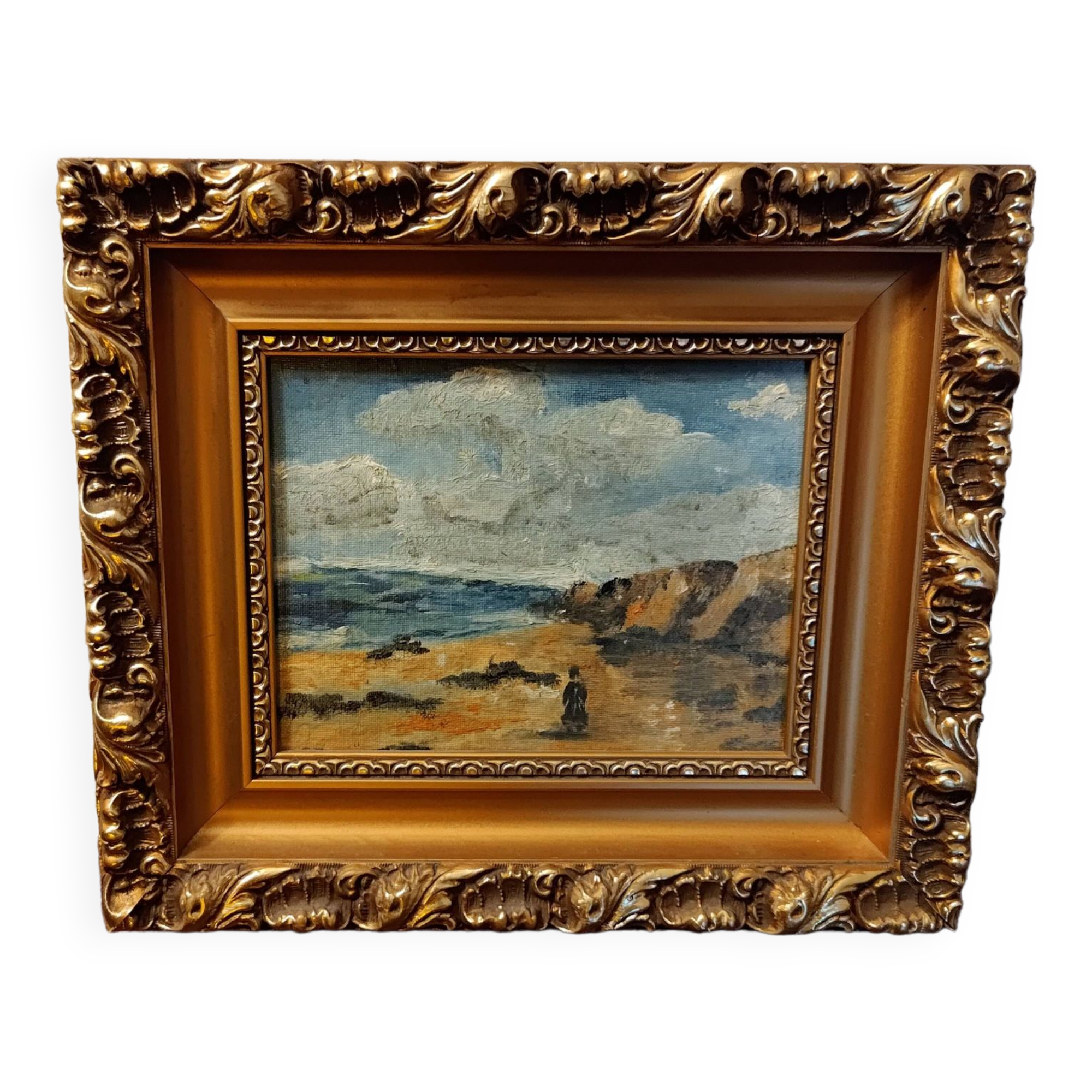 coastal painting oil on masonite