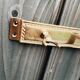 Brass holder with 3 brass & wood utensils
