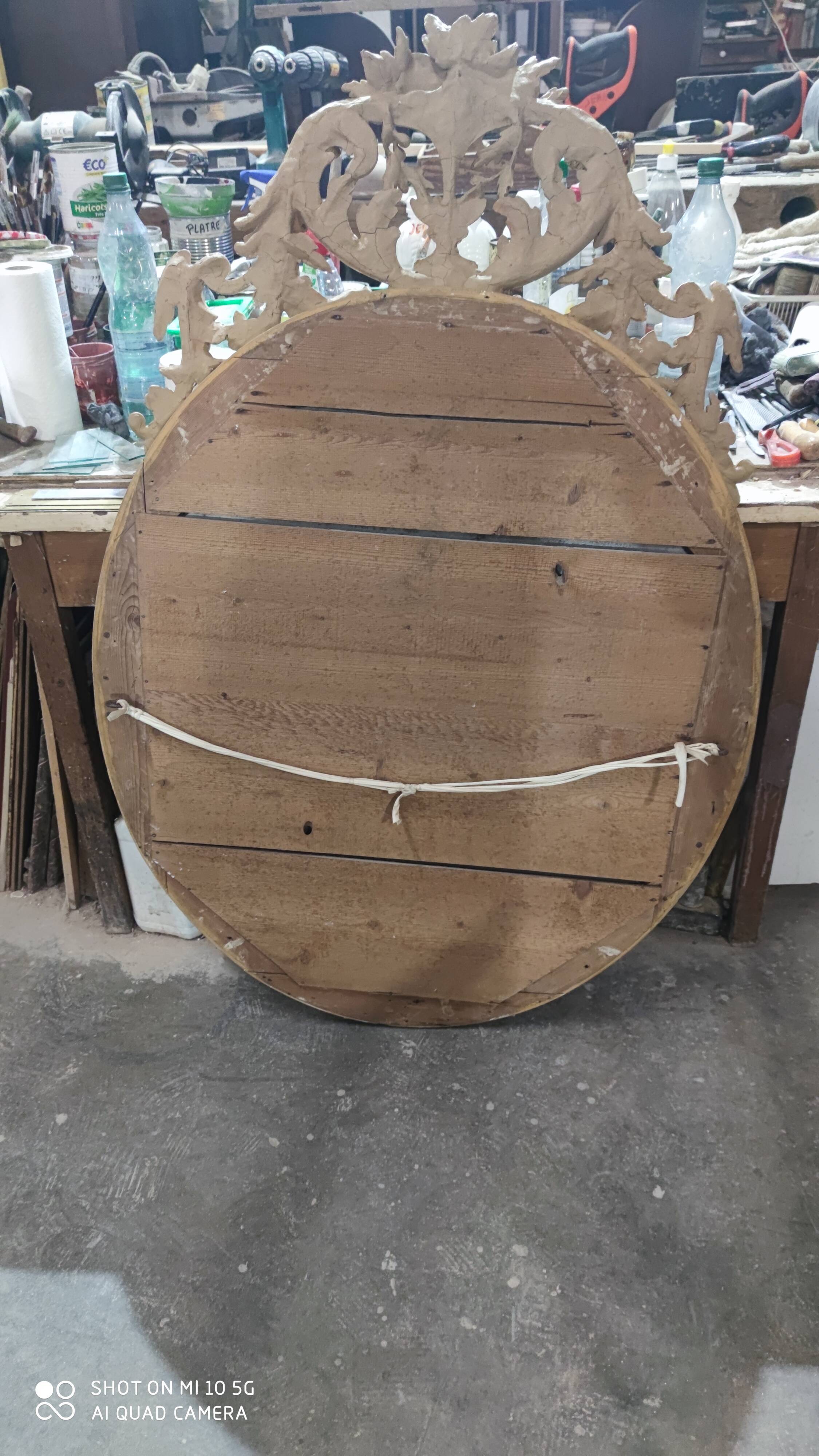 Mirror with a gilt medallion pediment, 1840