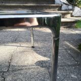 Vintage coffee table chrome and glass