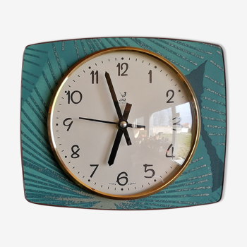 Vintage clock, "Jaz Blue Green" wall clock