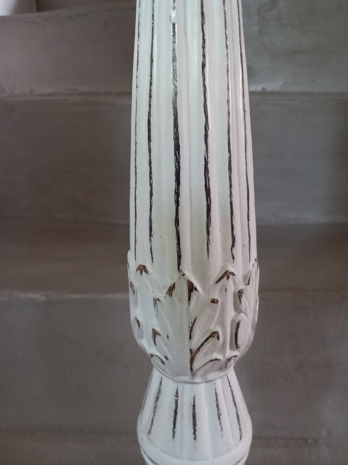 Large carved wood candlestick