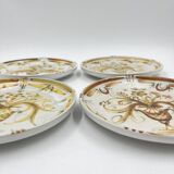 Set of 4 Keraluc Quimper plates
