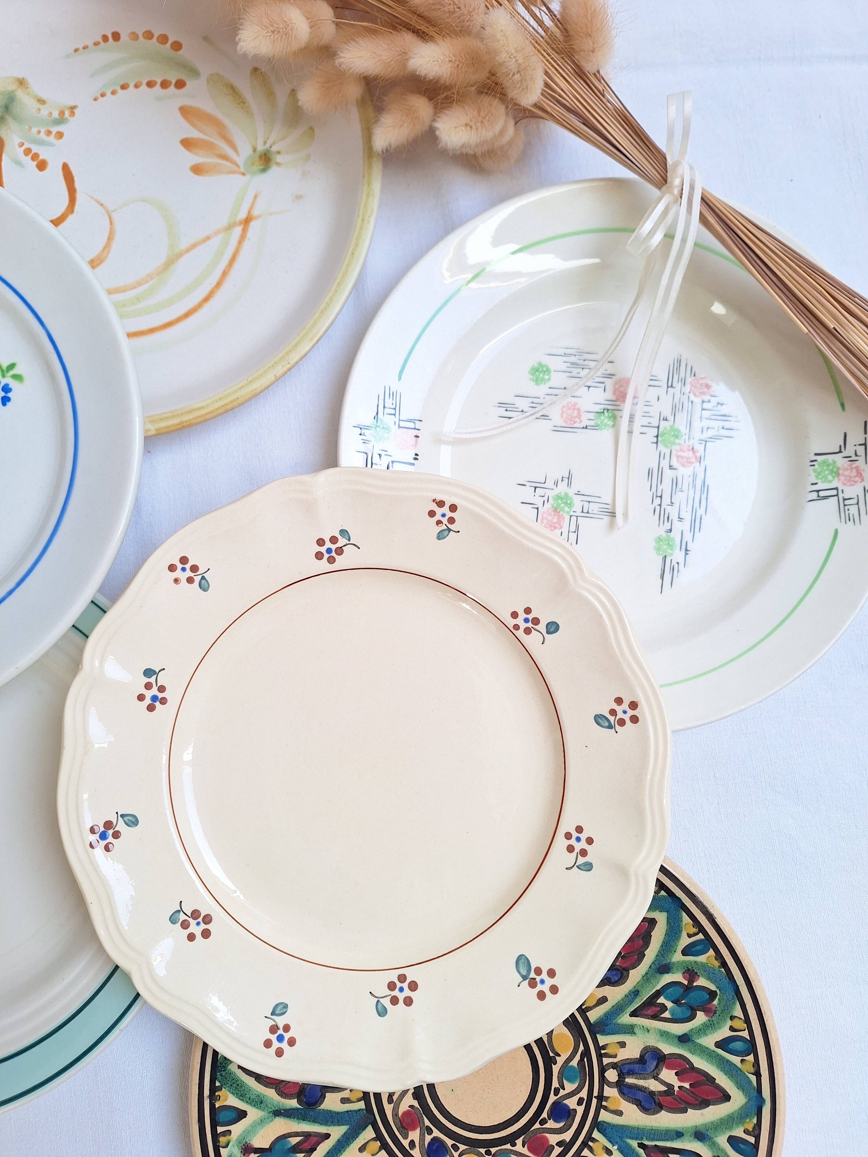 Henriot flat plates, Céranord, Sarreguemines Digoin