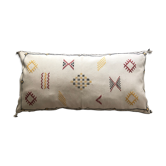 Coussin en soie de catus Sabra Blanc
