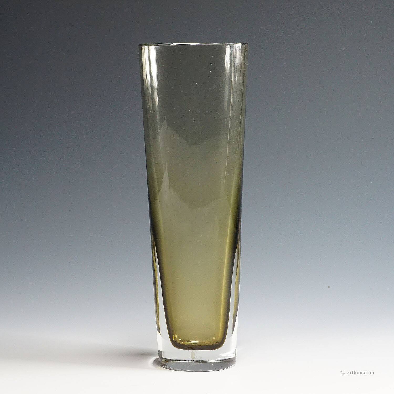 Flavio Poli for Seguso Sommerso Vase Murano circa 1960