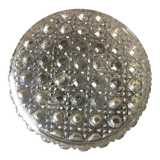 Round ceiling lamp in bubbled glass vintage 60s 70s