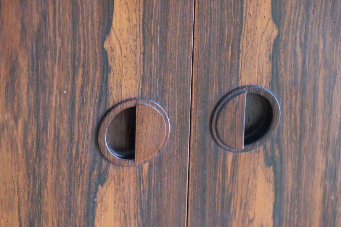 Danish wall bookcase by Thygesen and Sorensen in rosewood, 1960