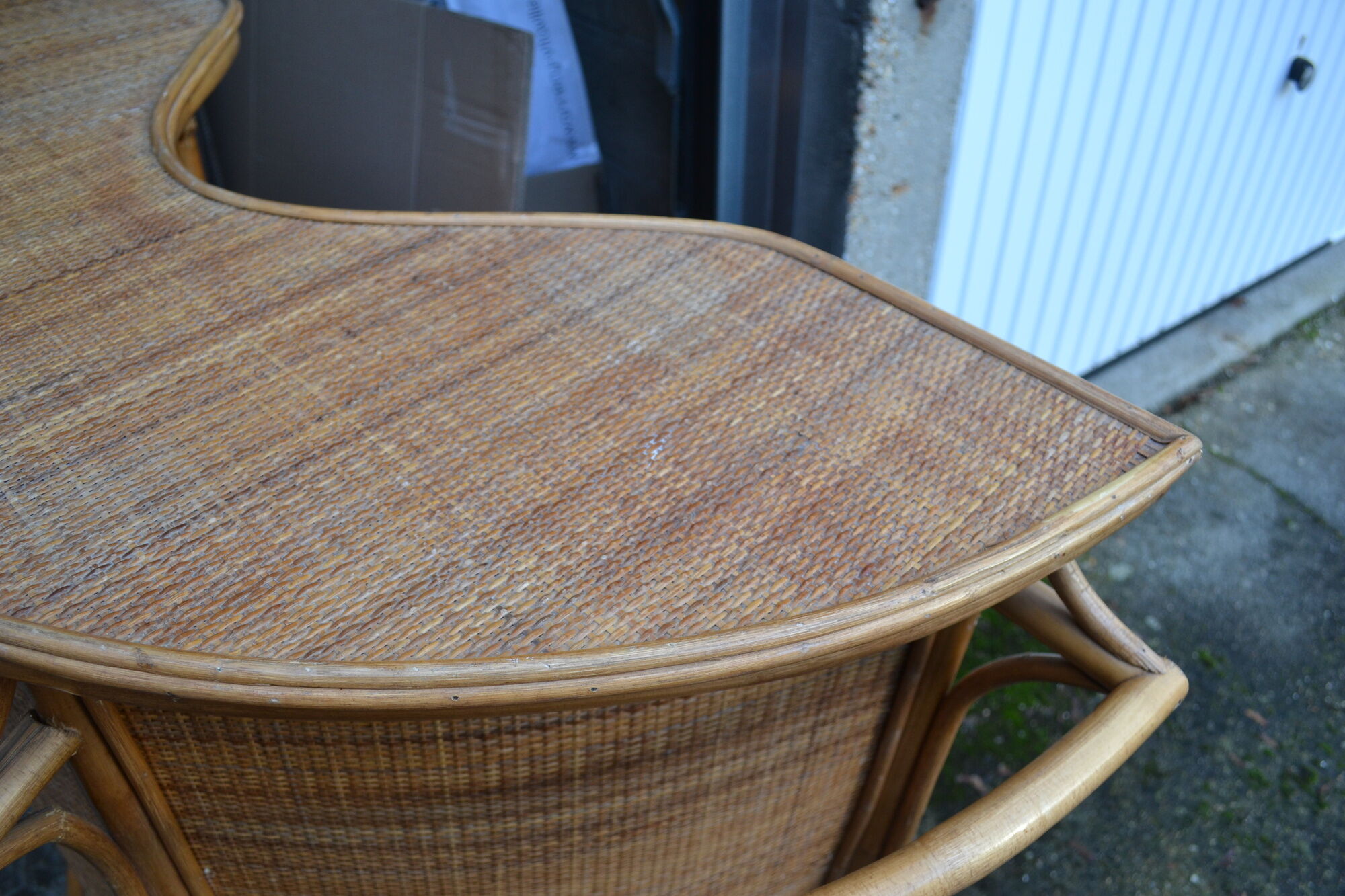 Bar vintage rattan and bamboo of the year 50 / 60's
