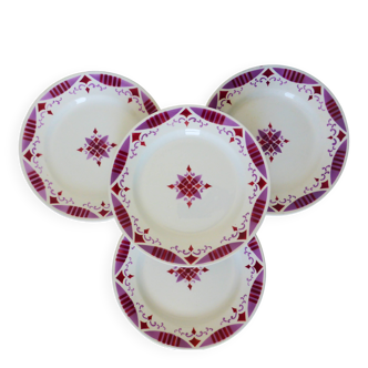 4 assiettes plates Moulin des Loups et Hamage Madeleine 2106189