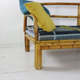 Sixties rattan / manou daybed with extension