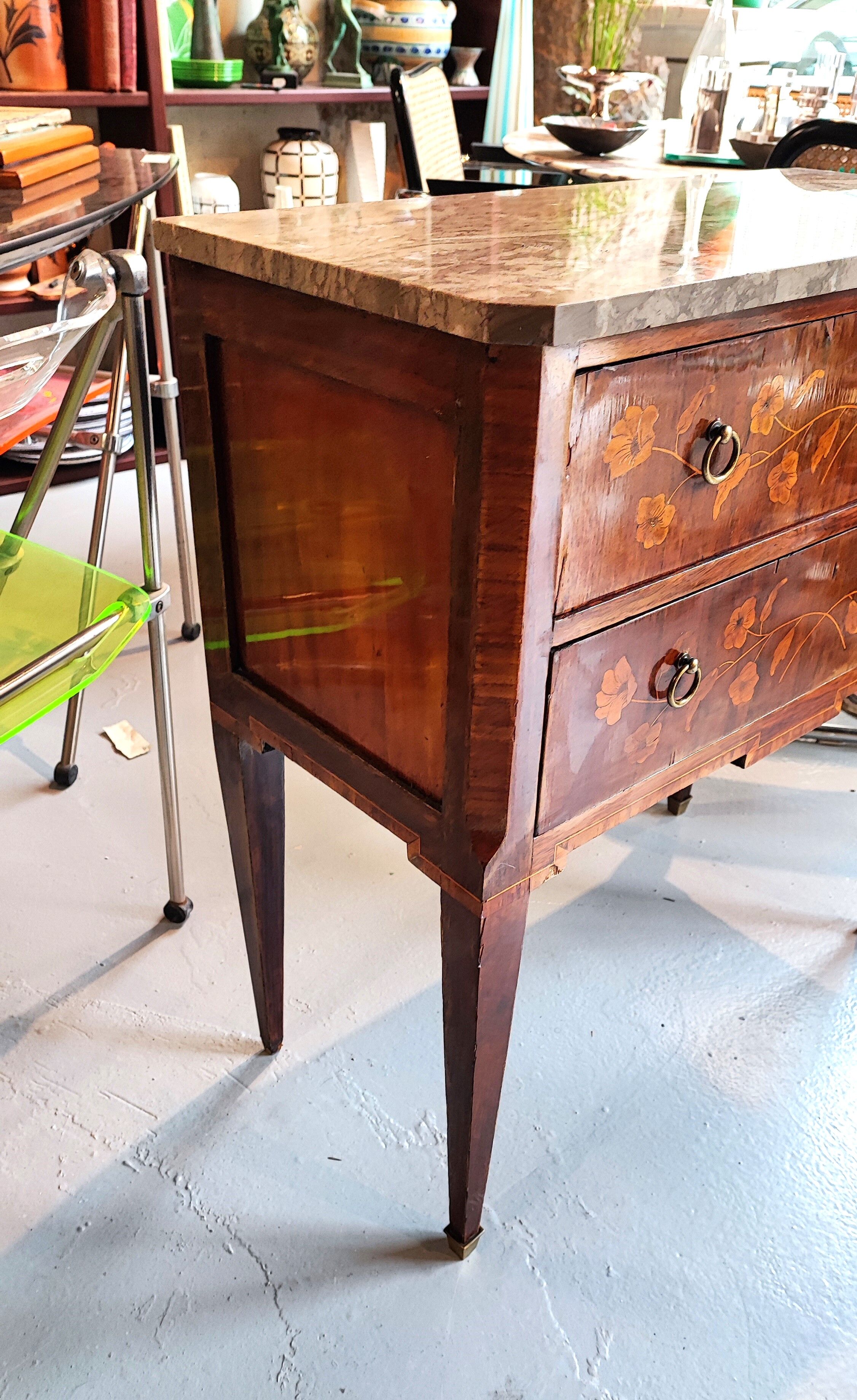 Chest of drawers 2 drawers Louis XVI