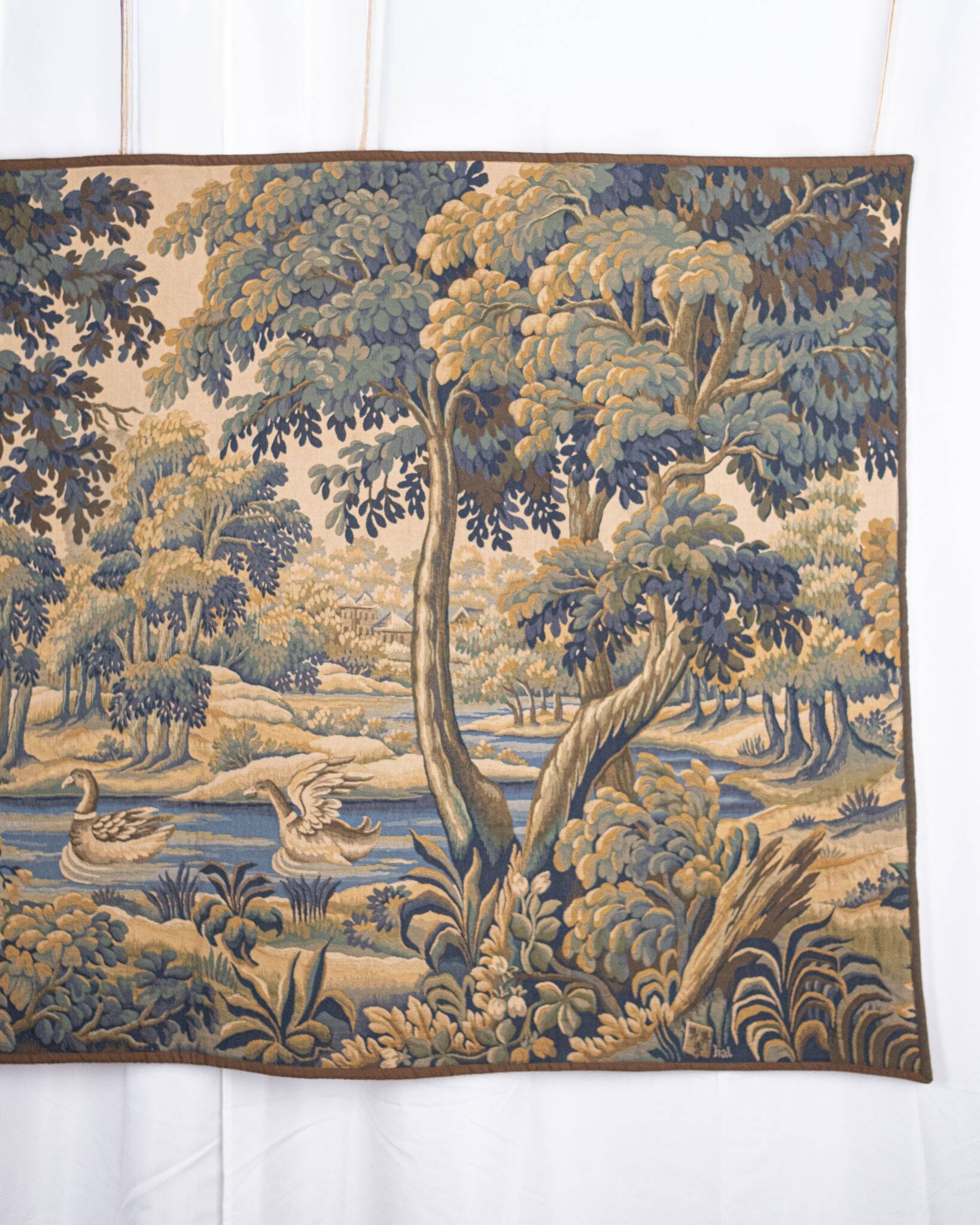 Verdure Tapestry with Ducks, Halluin Manufacture, France, 20th century