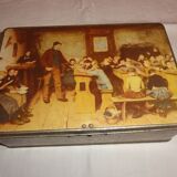 Old metal advertising box published by Alsa