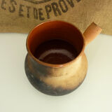 Ancient large top, terracotta pottery, stamped the incomparable Vallauris Made in France