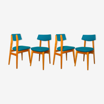 Set of four scandinavian mid century chairs