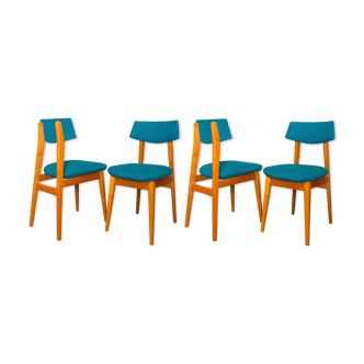 Set of four scandinavian mid century chairs