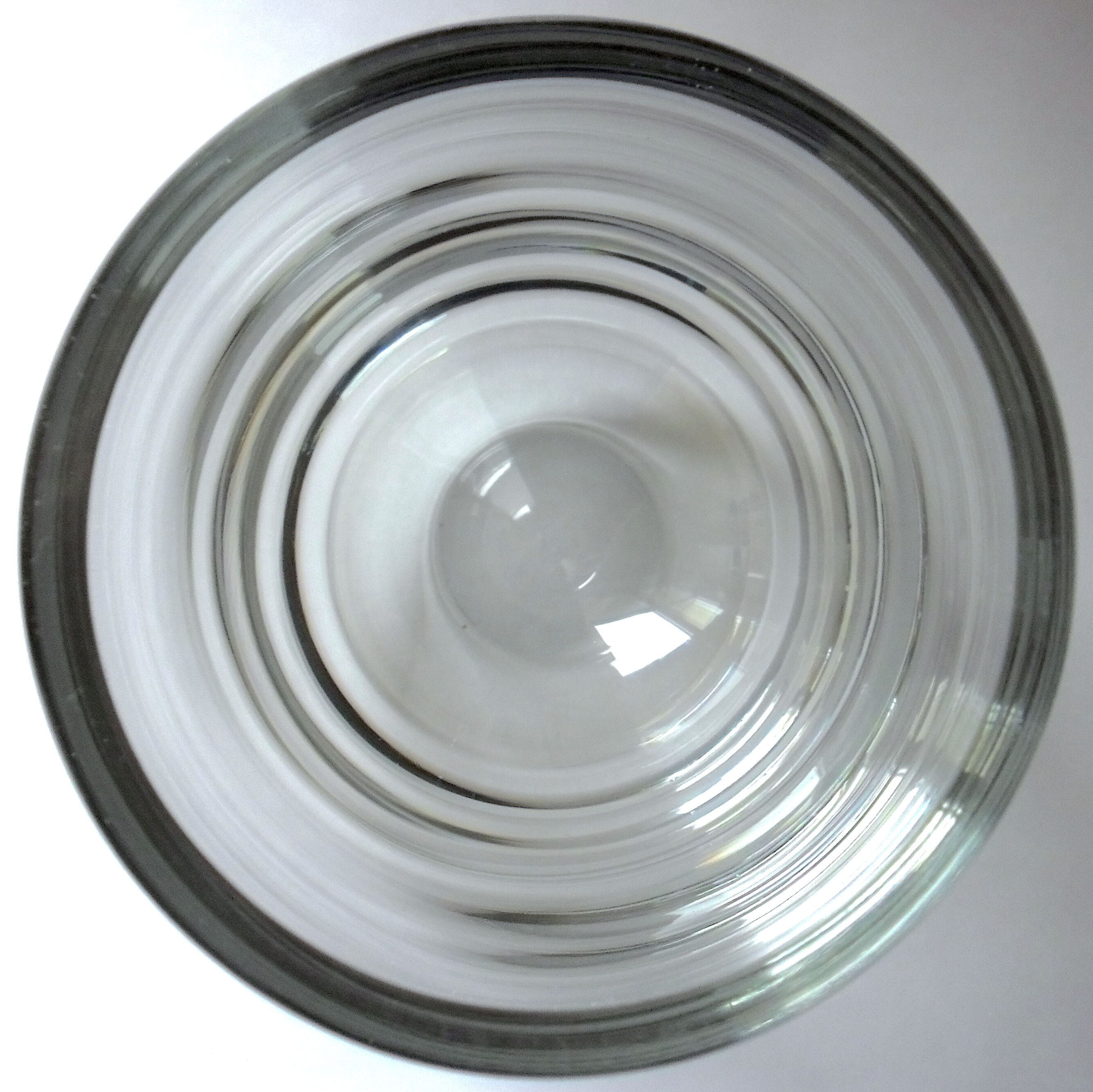 Contemporary elliptical colorless crystal vase by Krosno-Glassware