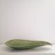 Large olive green Keralux Boch earthenware dish