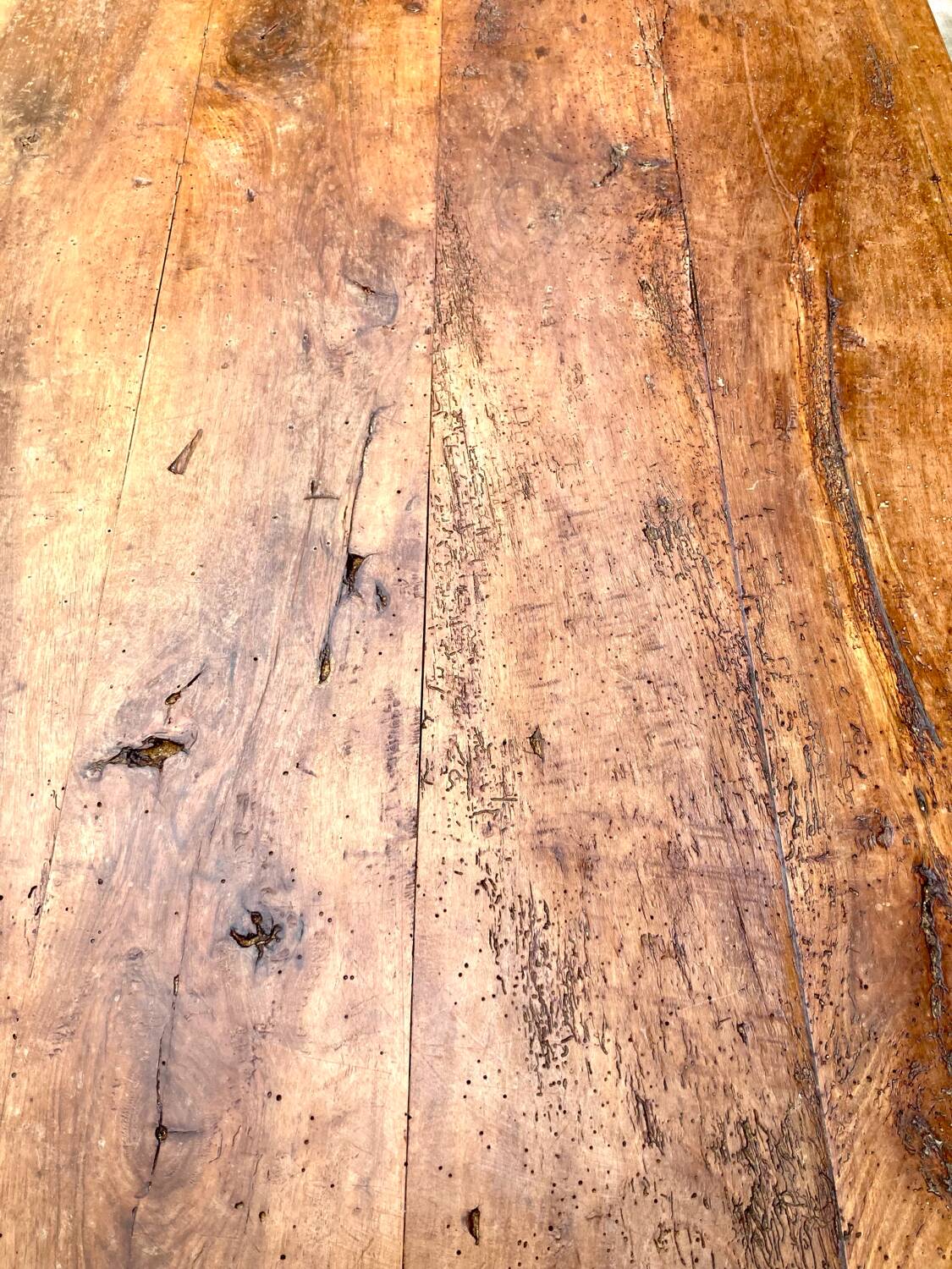 Solid wood farmhouse table