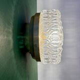 Vintage globe wall or ceiling light in molded glass