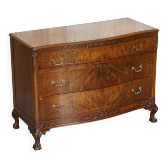 Late Victorian Commode in Hardwood with Claw and Ball Feet