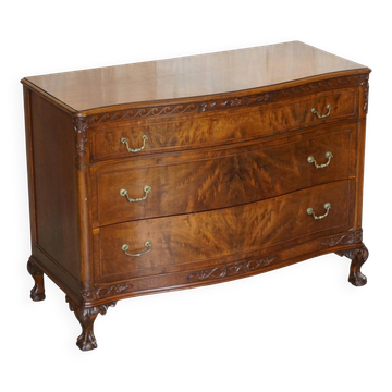 Late Victorian Commode in Hardwood with Claw and Ball Feet
