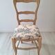 Country chair in blue toile de Jouy