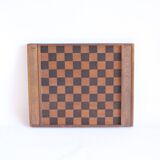 Antique wooden checkers and chess board, 1920s