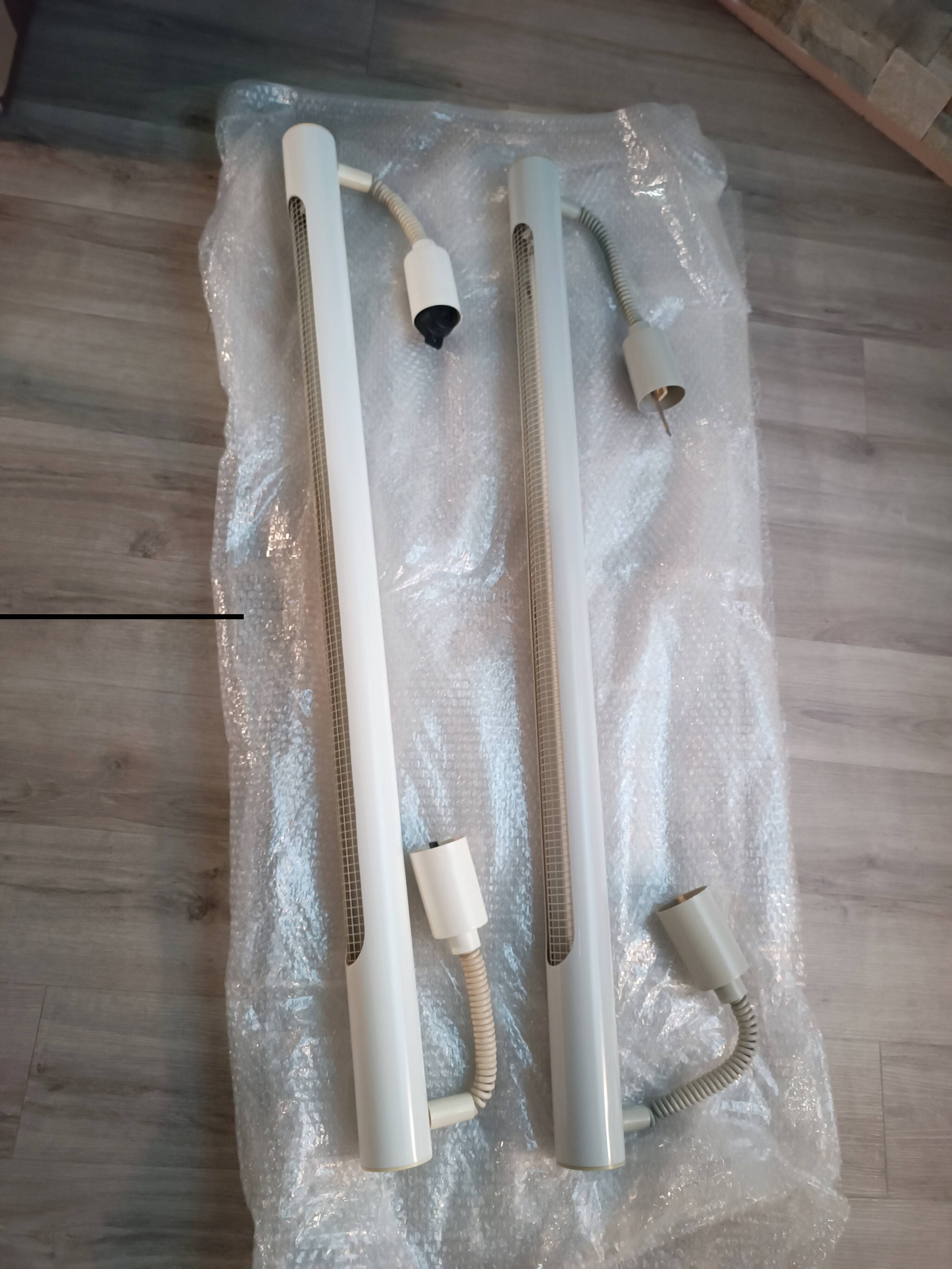 Massive 1980s Set of 2 Industrial Pendant Lamps