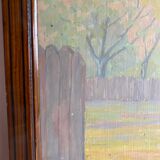 Painting, old, autumn landscape 1940s