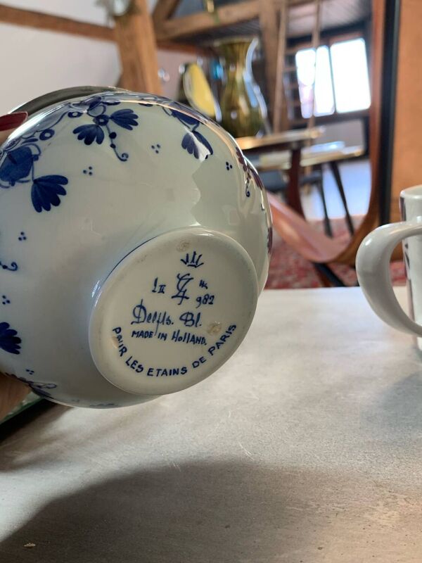 Pot faïence de Delft étain