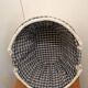 Vintage oval white wicker basket