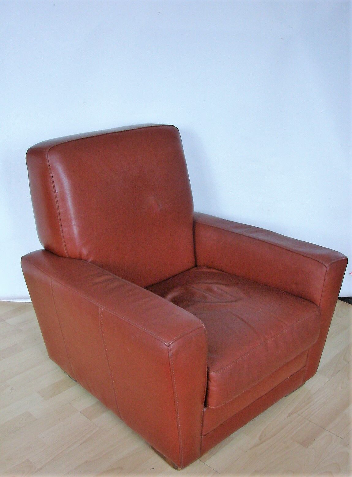 Art deco leather armchair, 1960s