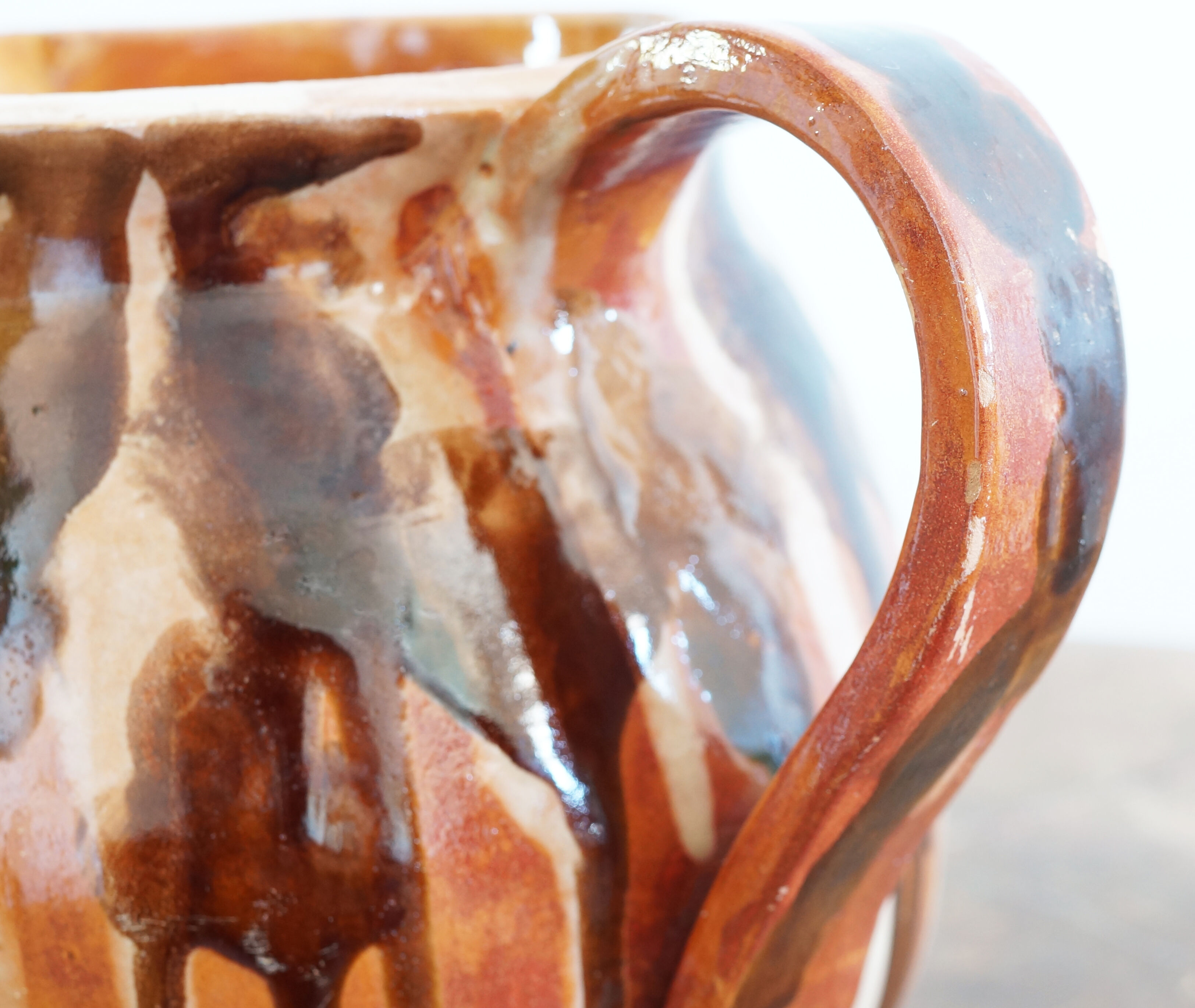 50s pitcher or jug in glazed ceramic