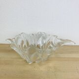 Vintage glass leaf salad bowl or fruit bowl
