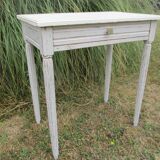 Side table 1900s restyled patinated gray
