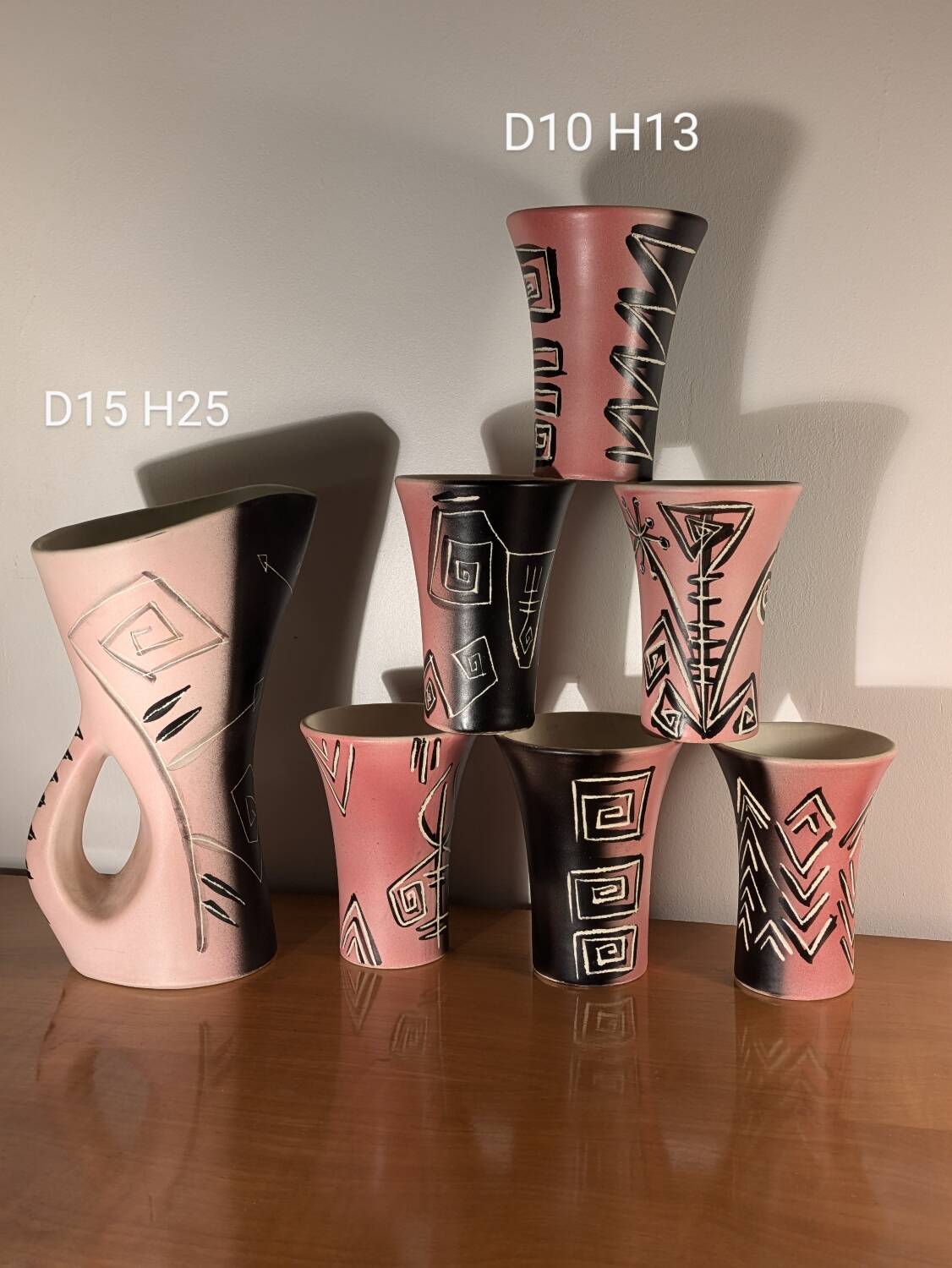 Vintage Vallauris Orangeade Service 1960, signed