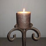 Wrought iron candlestick from the 1960s