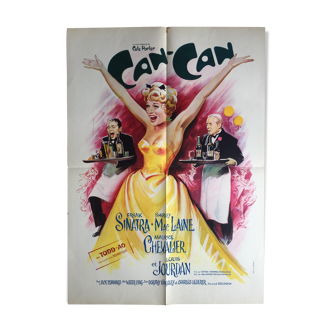 Cinema poster "Can-Can" Frank Sinatra, Maurice Chevalier, Cabaret 1960