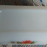 Beurrier en verre blanc